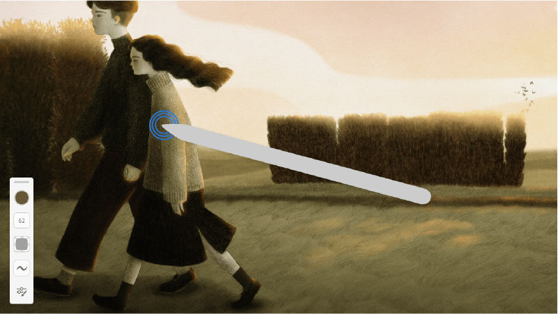 Reduced brush stroke latency on Windows