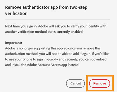 Remove Adobe Authenticator