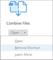 Choose Remove Shortcut in Acrobat