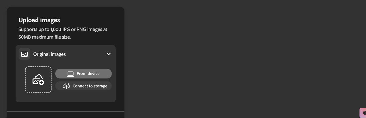 Under the Upload images, the Dropbox option is selected.