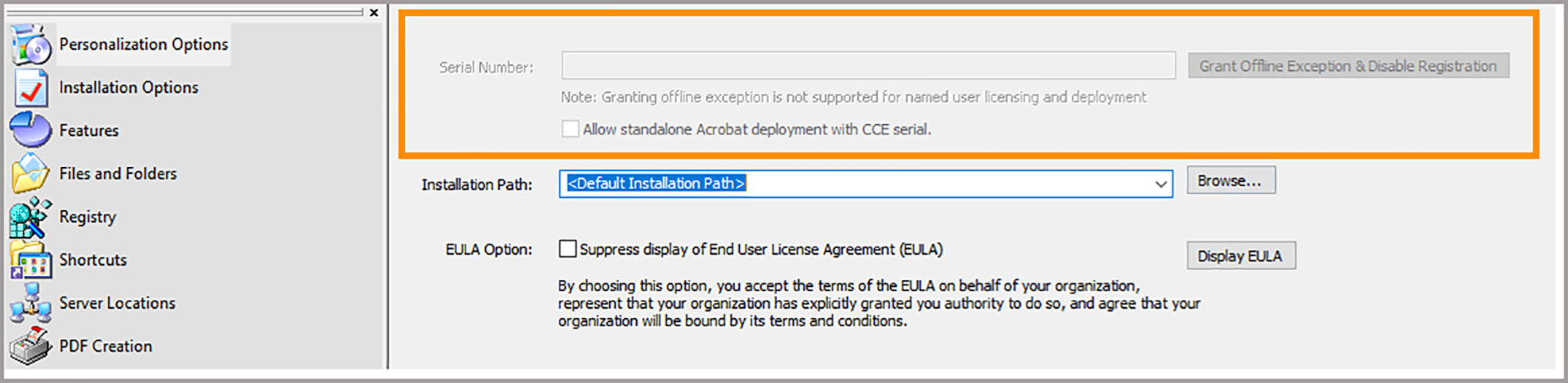 Remove serial number