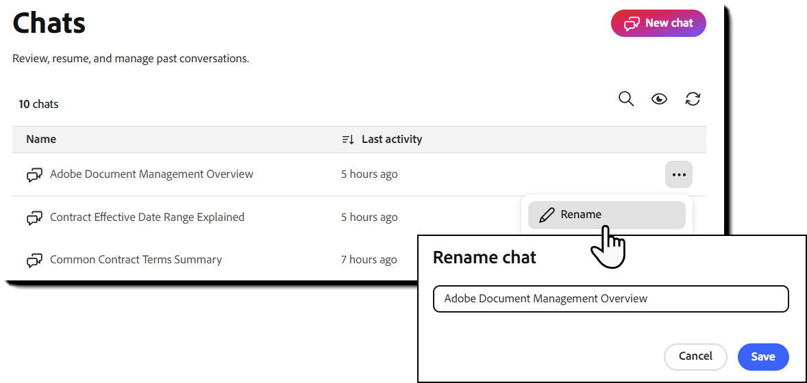 Rename the chat