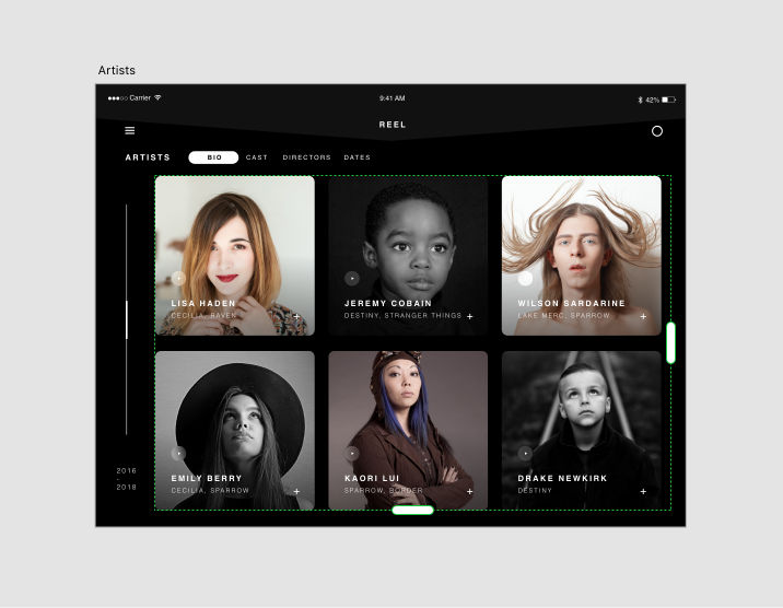 Handles for repeating an element or a group of elements