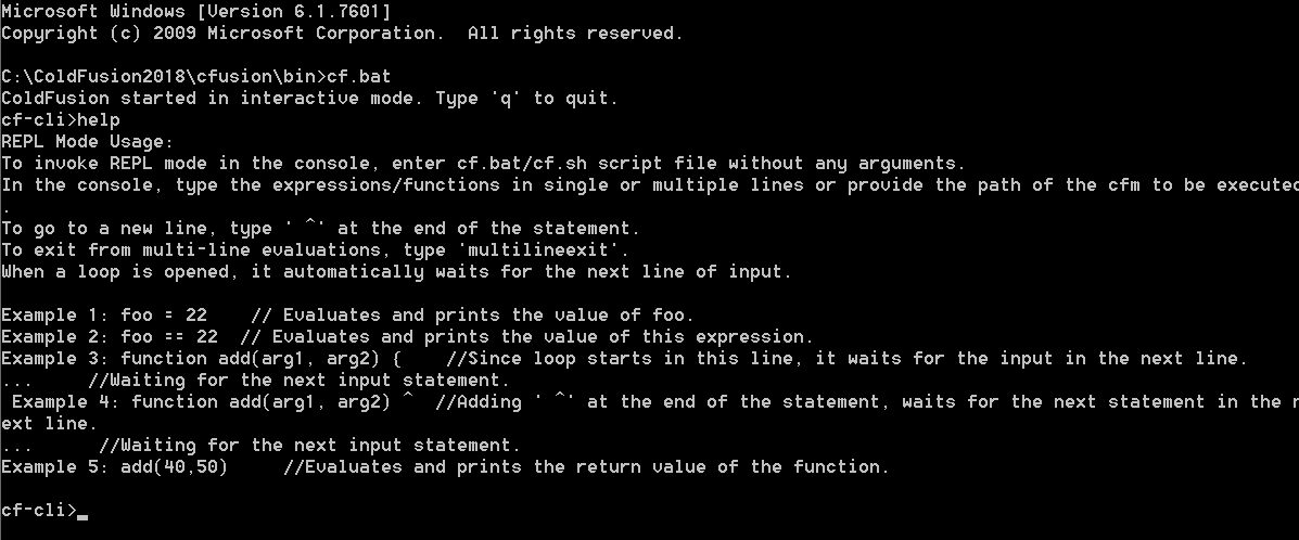 REPL help options