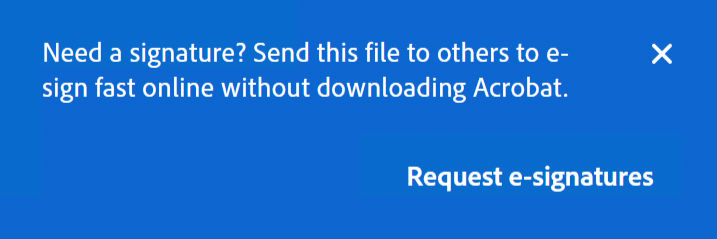 Prompt to request e-signatures