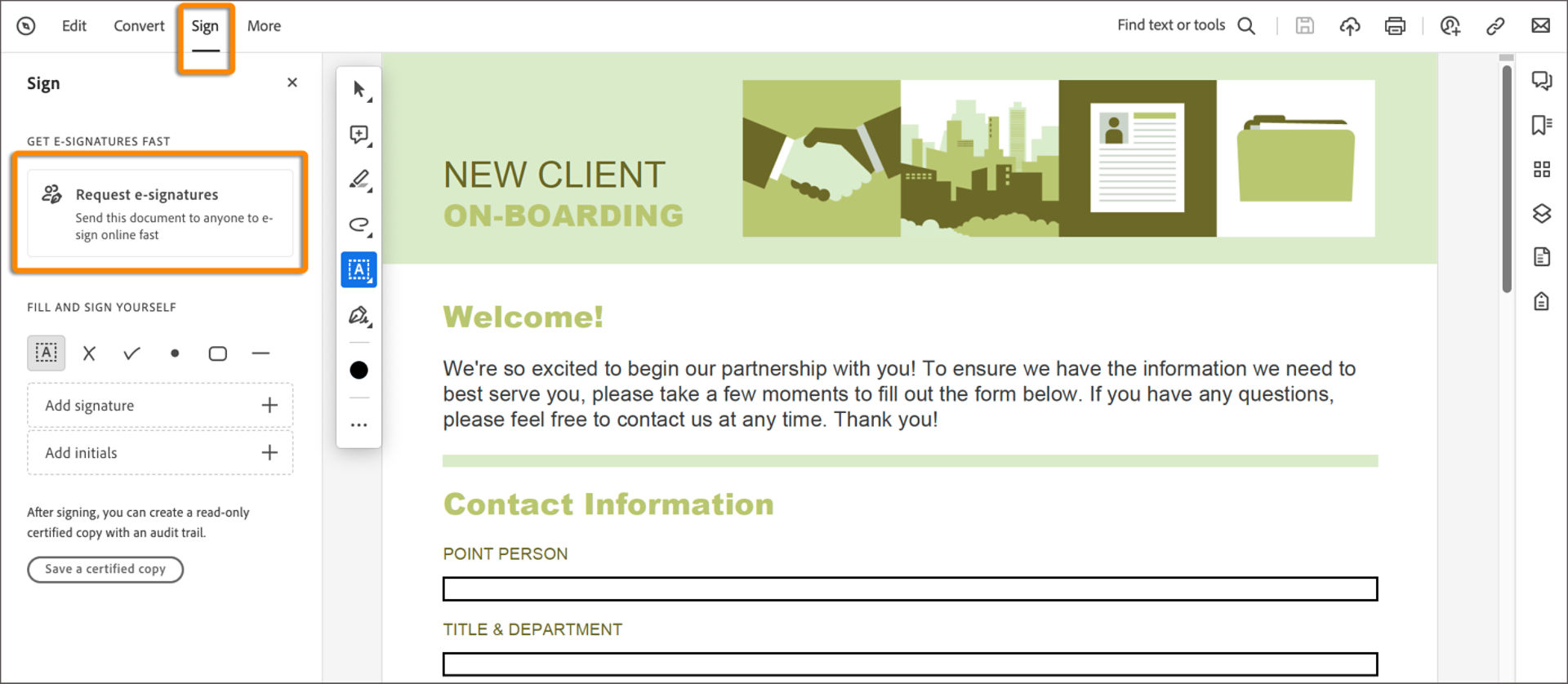 Request E-signatures