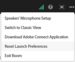 Reset launch preferences