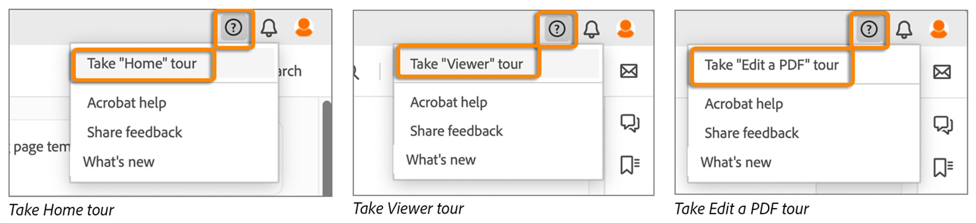 Restart the onboarding tour