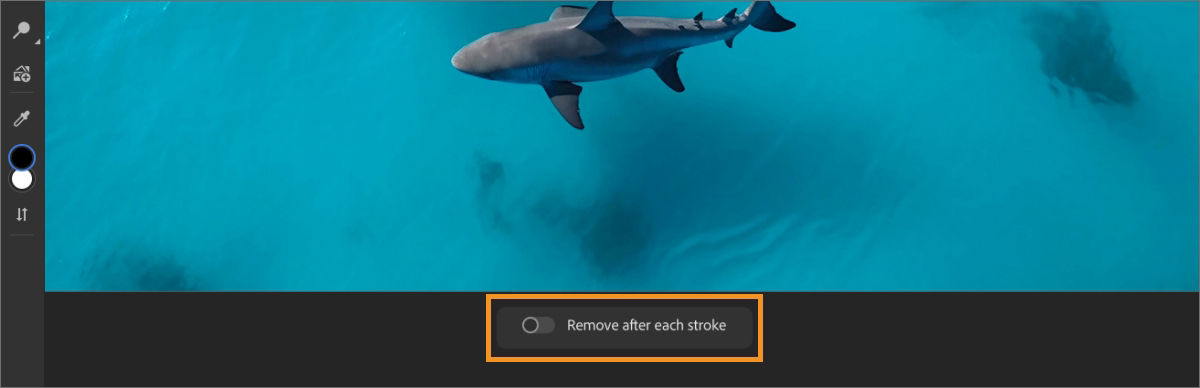 Turn off Remove after each stroke to allow for multiple brush strokes before applying the fill.