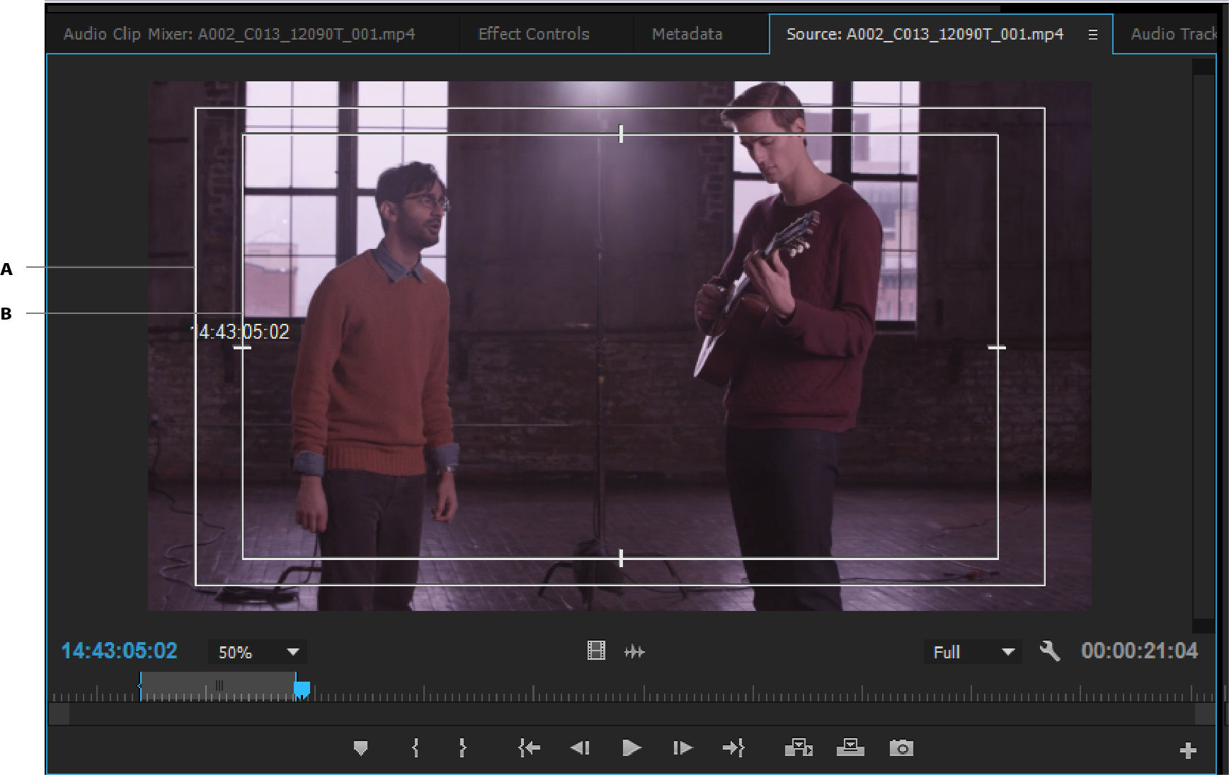 Using Source Program Monitors in Premiere Pro