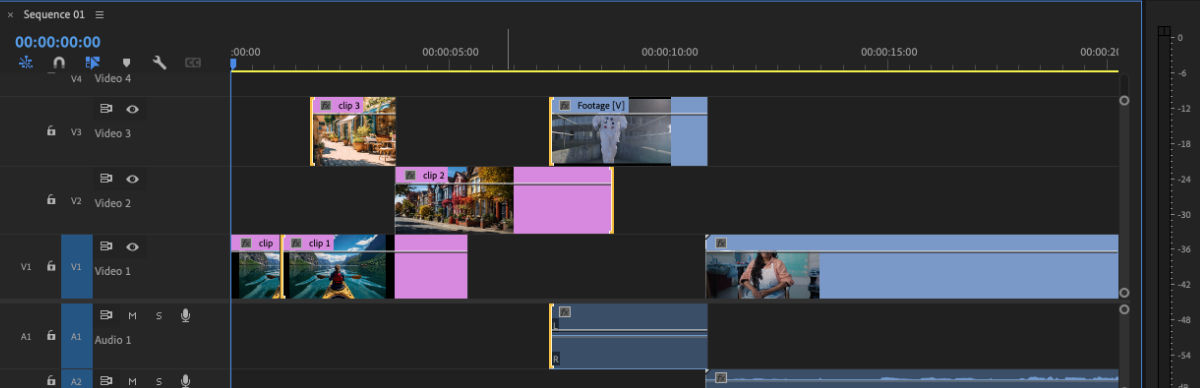 Asymmetrical trimming can be performed in the Timeline and Trim Edit modes.