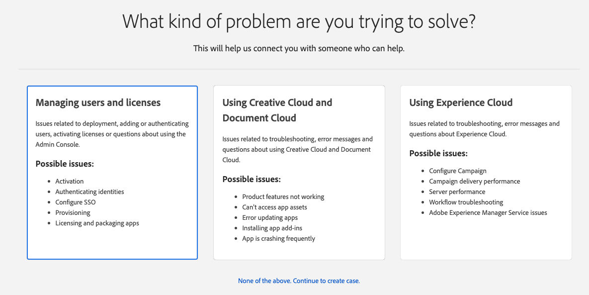 Create a Support Case