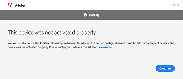 Launch error