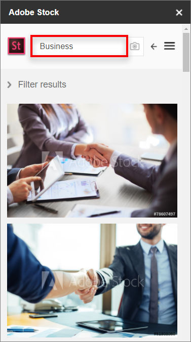Search Adobe Stock