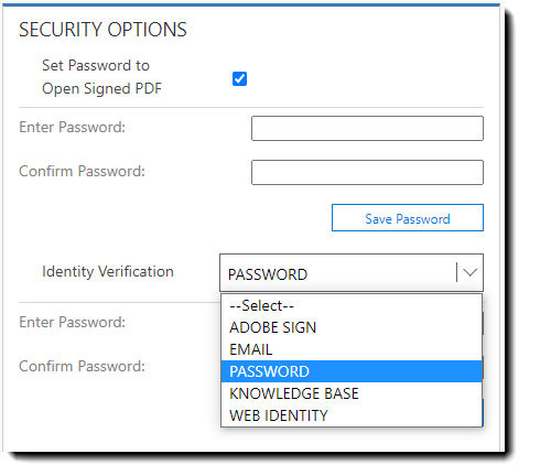 Template - Security options