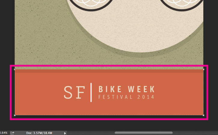 Orange rectangle is aligned to the bottom of the canvas. Clicking the canvas outside of the shape deselects the shape.