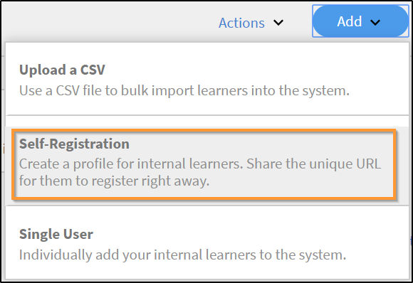 Self-registration