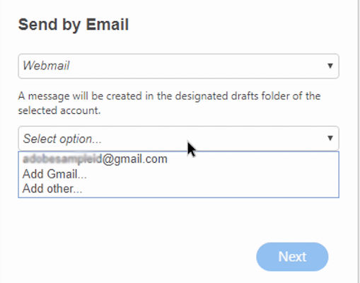 Trimiterea pe e-mail