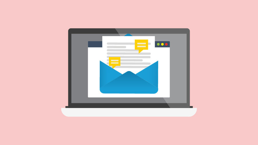 Send for Comment icon and computer screen showing icon representing an email attachment with PDF comments