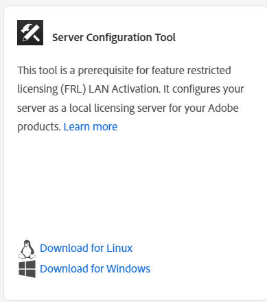 Download Server Configuration tool