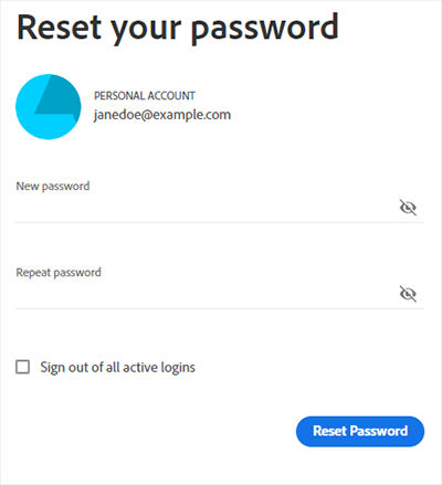 Enter new password