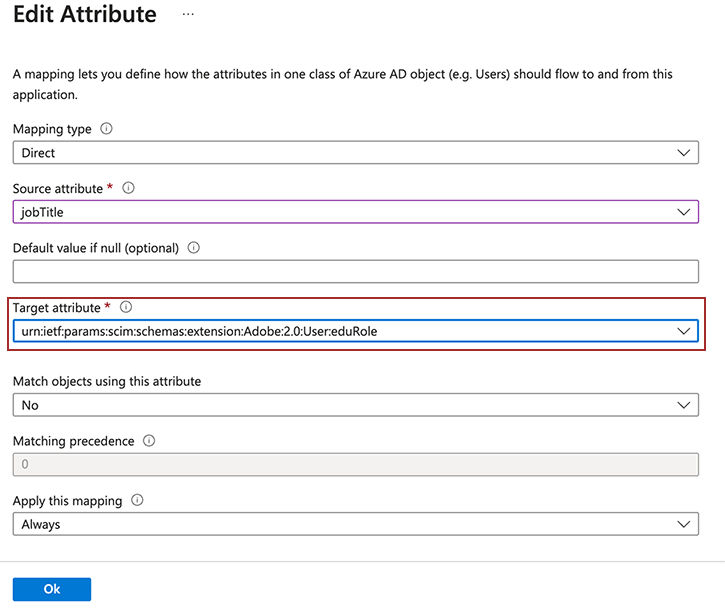 Set target attribute