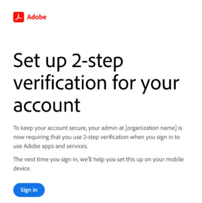 Enroll in 2-step verification