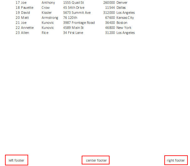 spreadsheetsetfooter output