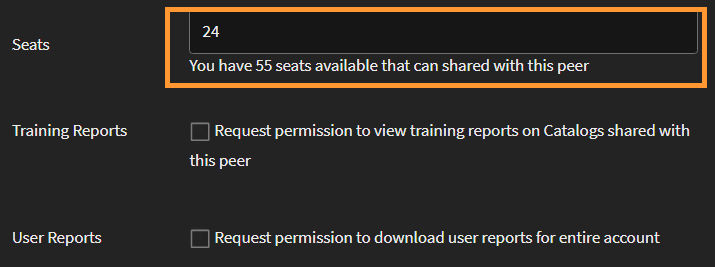 Share seats within accounts