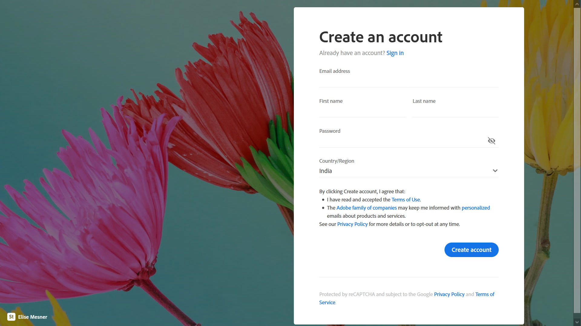 Adobe ID - create or sign in