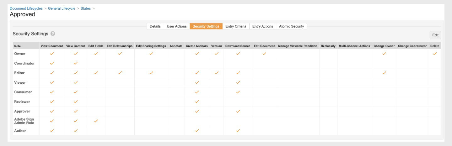 Security tab in the States window is opened in sign integrations