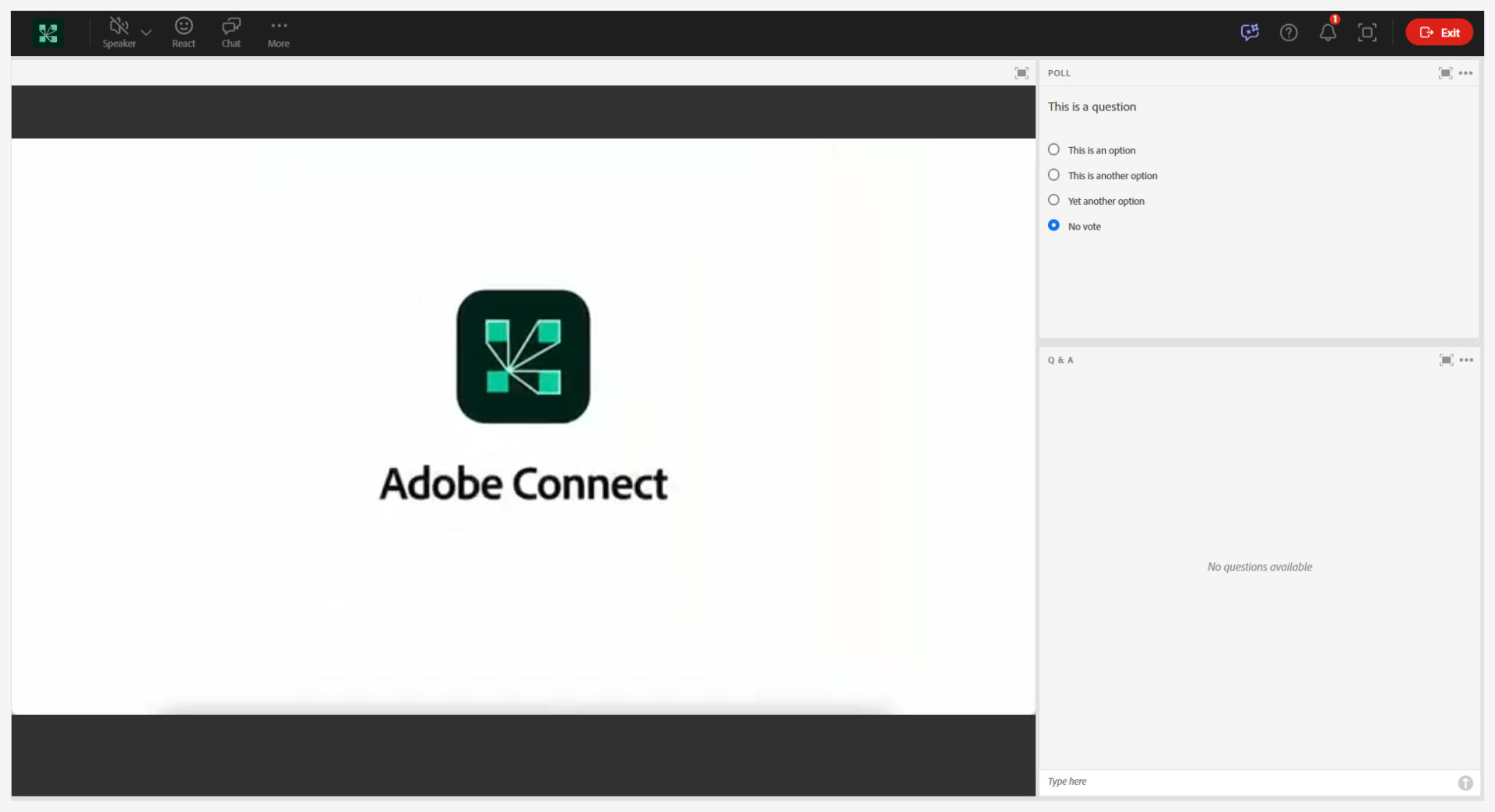 Simulated Live: Participant View – Live Webinar with playback in progress