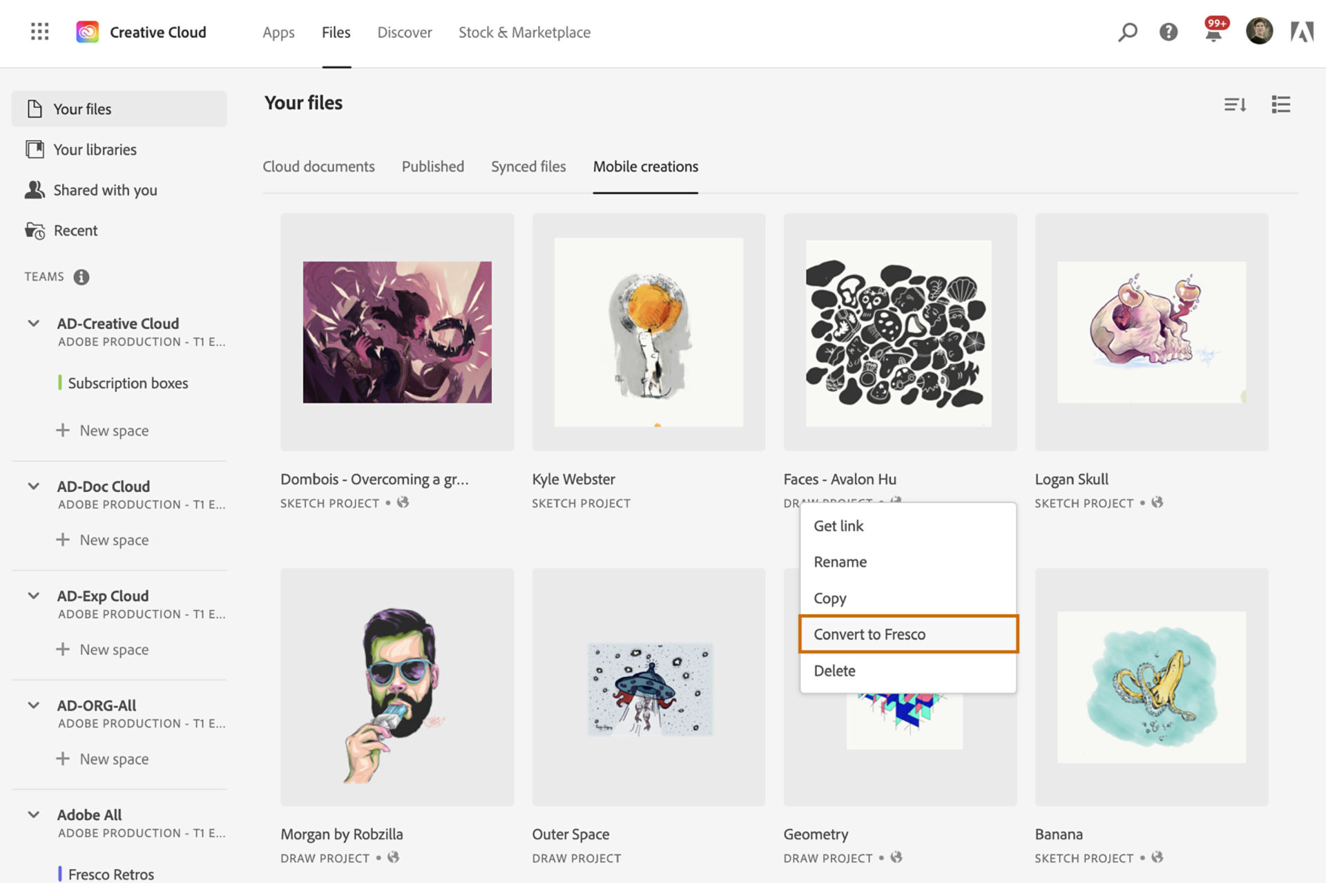 Converteren naar Fresco