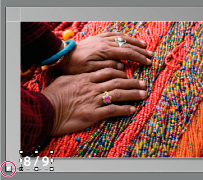 Lightroom Classic CC Text boxes anchored to a cell line