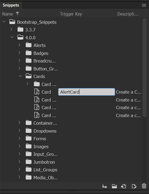 Enter text in the Trigger Key field