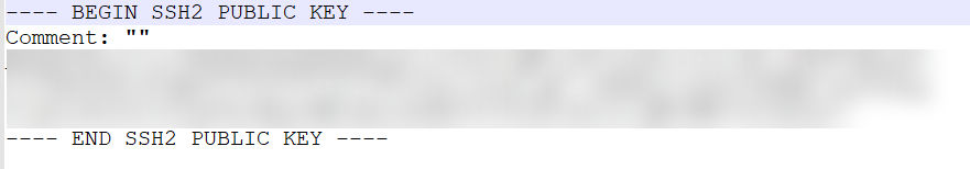 SSH public key
