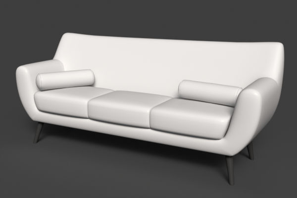 Image of a couch rendered in Stager