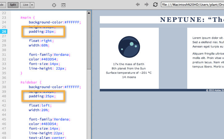 Add padding to create space around the content within the border of an element.