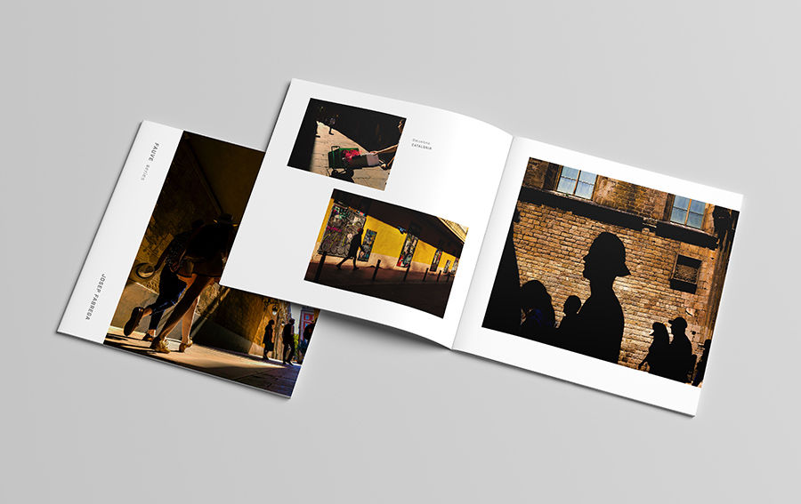 Final edited urban photo set in a photo book.