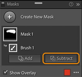 Subtract from a mask