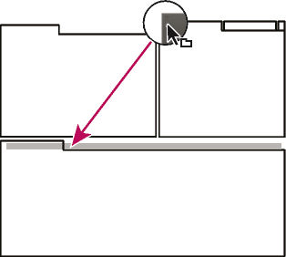 Drag panel gripper to move one panel
