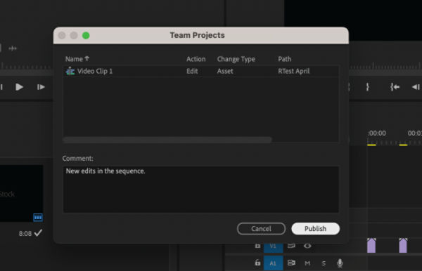 Adding comment for the collaborators during the publish.