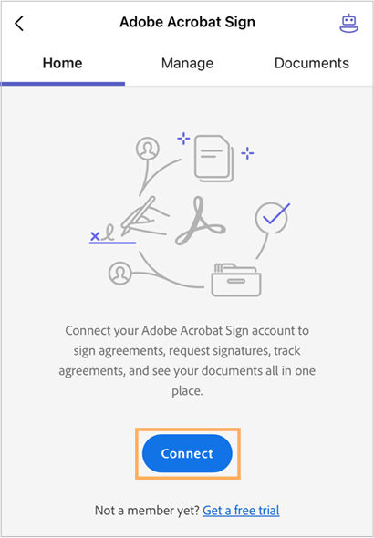 Ajoutez Adobe Acrobat Sign à l’application mobile Microsoft Teams.