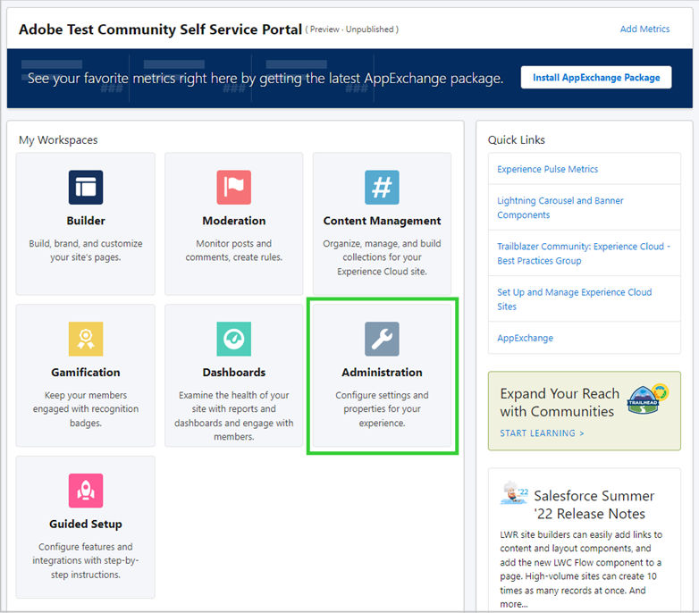 test-portal-administration