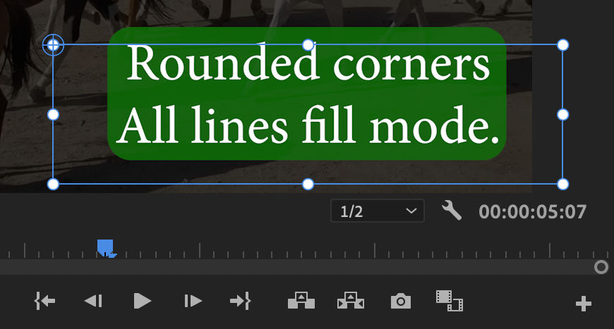 Text background improvements