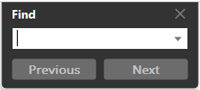 Right-click the document, and choose Find