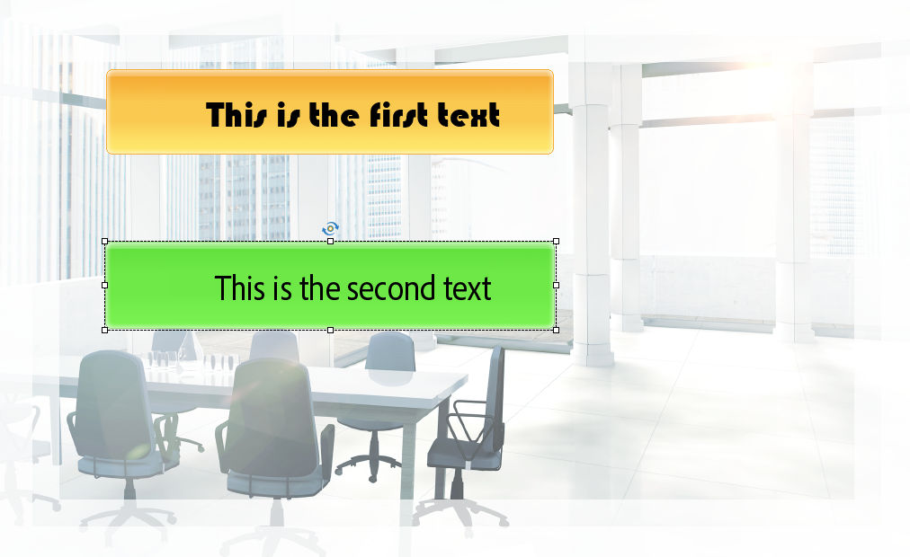 Second text object