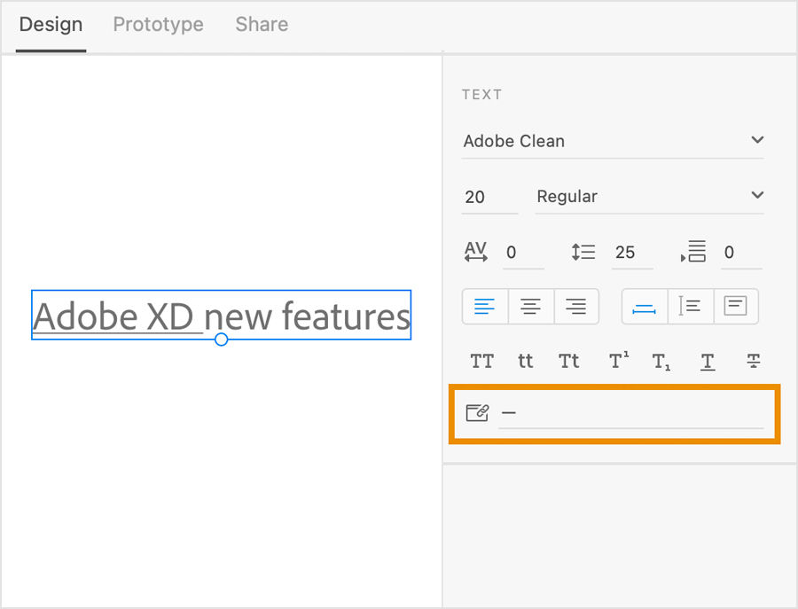 A portion of the text object is hyperlinked (Design mode)