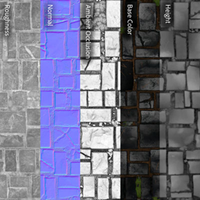 An image showing various textures.