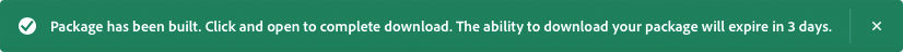 Adobe Package Downloader successfully downloaded